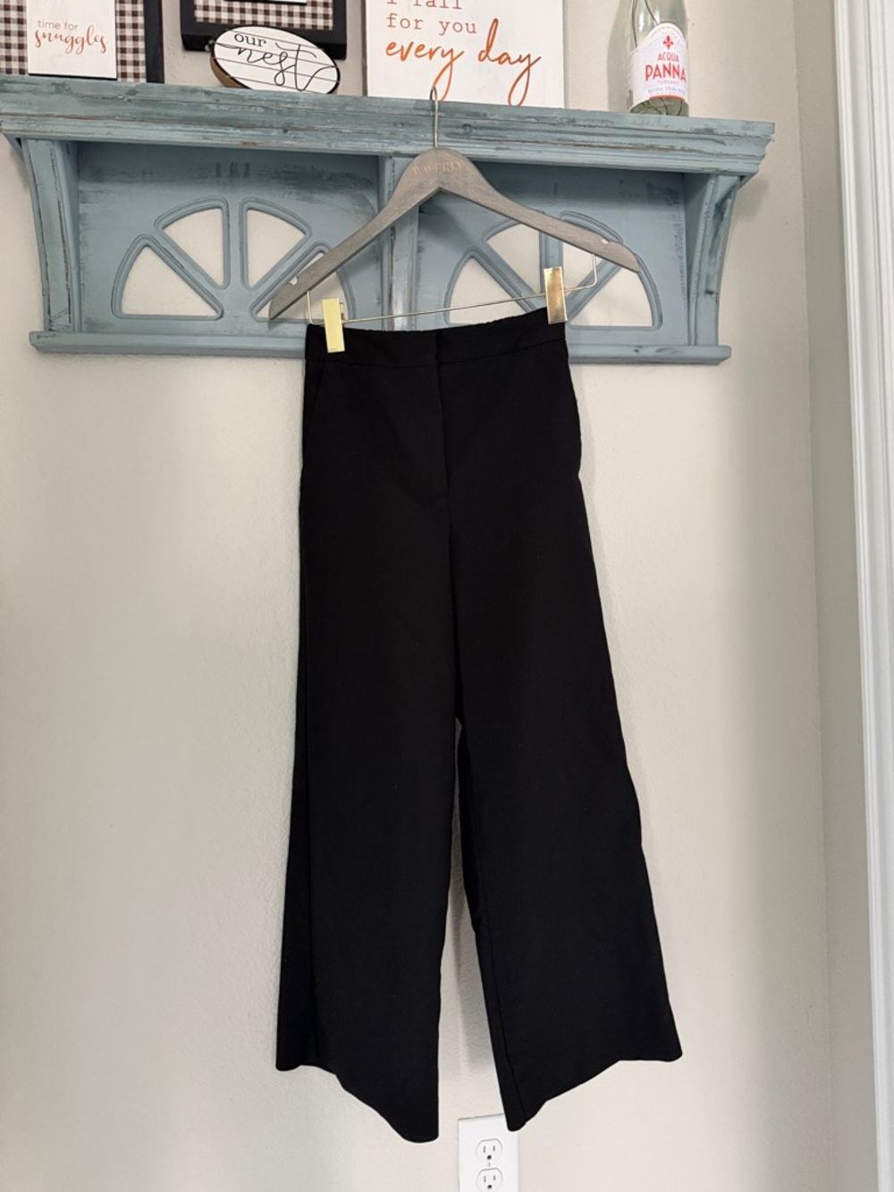 Zara High Waisted Black Pants Cropped Dressy Casual XS